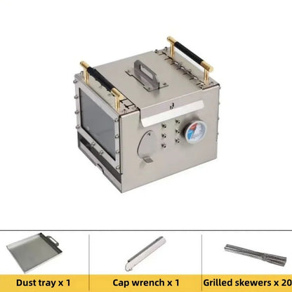SmiiloDon-Outdoor BBQ Stove Smokeless Stainless Steel Mini Oven Portable Charcoal Camping BBQ Stove Cool Camping Equipment