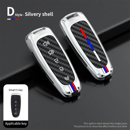 Zinc Alloy Car Key Case Cover for Ford C-Max Edge Escape Expedition Explorer Focus Taurus & Lincoln MKS MKT MKX Navigator