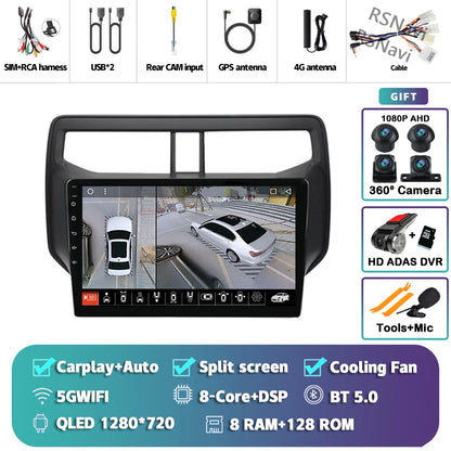 Android 14 Carplay Auto 2K Screen Car Radio BT Multimedia Player For Toyota Rush 2017 - 2020 Autoradio GPS Stereo 2din Head Unit