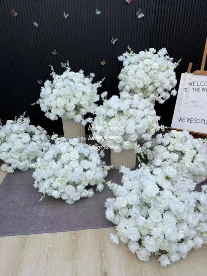Customzied Size Artificial Flower Ball Wedding Decoration Table Centerpieces Road Lead Flower Ball Floral Arrangement Event Prop