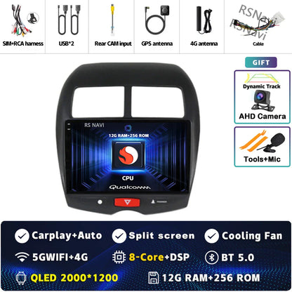 Android 14 For Mitsubishi ASX 1 2010 - 2016 2K QLED Android Car Radio Multimedia Video Player GPS Stereo CarPlay 4G Head Unit