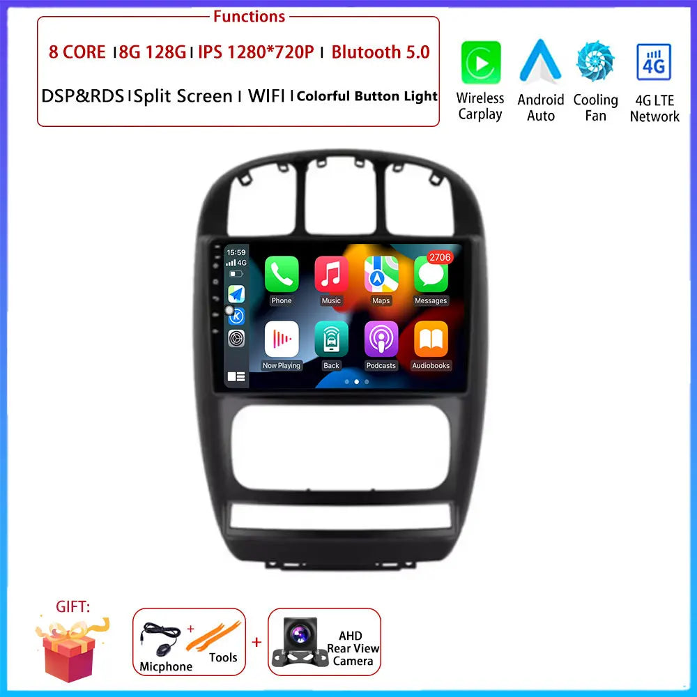 for Chrysler Voyager RG RS Town & Country RS 2000 - 2007 Android Auto Carplay Car Radio Multimedia Player GPS Navi DSP Stereo