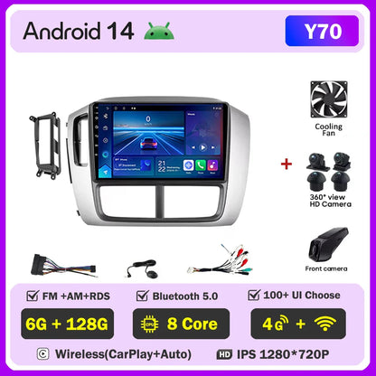 Car Android For Honda Pilot 1 2005 - 2008 Stereo Auto Mirror Link Rear Camera Multimedia Player GPS Navigation Dash Cam Wifi 5G