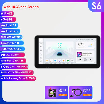 Hizpo Universal Car Radio 2Din 9" 10" 10.33" Android Auto Multimedia GPS CarPlay For Toyota Volkswagen Hyundai Kia Nissan Honda