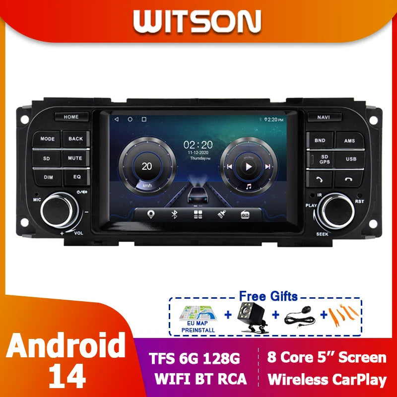 Car Radio Player OEM CarPlay Android Multimidia For 300M Stratus Sedan PT Cruiser Durango Grand Cherokee 1999-2004 Stereo GPS