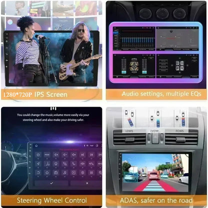 1280*720Screen 7 9 10 Inch 2Din Android Auto Carplay 8163 Car Radio Audio Multimedia Player for Hyundai Toyota Nissan Kia Stereo