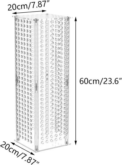 Centerpieces for Weddings Acrylic Vases 10 Pcs 23.6in Tall Crystal Flower Vase Flowers Stand for Party Tables Decorations