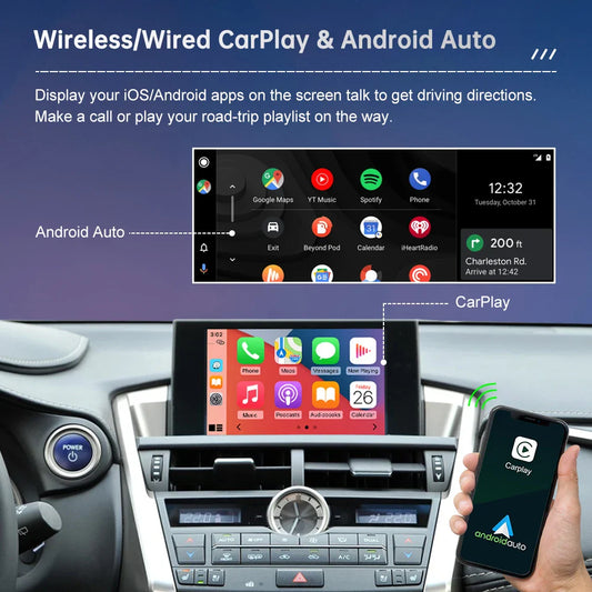 Wireless CarPlay for Lexus NX RX IS ES GS RC CT LS LX LC UX 2014-2020 Android Auto Mirror Link AirPlay GPS Car Play Functions