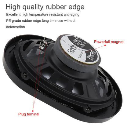 2 Pcs 5x7 Inch 380W Car HiFi Coaxial Speaker Vehicle Door Auto Audio Music Stereo Suoofer Full Range Frequency Speakers