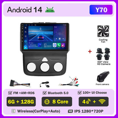 For Dodge Ram 1500 2500 3500 (2013-2019) Carplay Auto Screen Wireless Android Auto Car Intelligent Systems AutoMotive 8 Core DSP