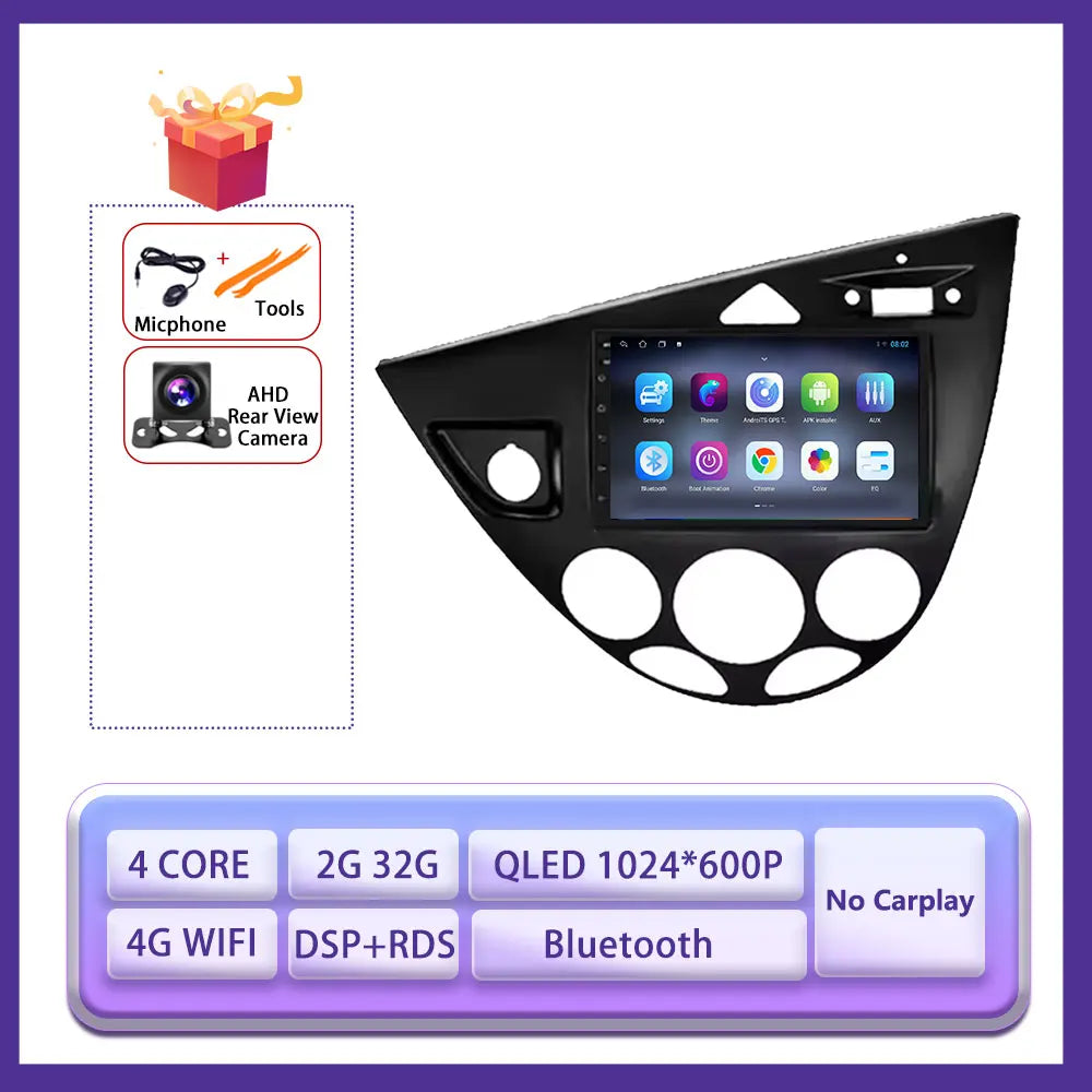 Car Radio 7inch Autoradio for Ford Fiesta 1995-2001 Focus MK1 1998-2004 Multimedia Video Car Radio Player DSP Carplay Android