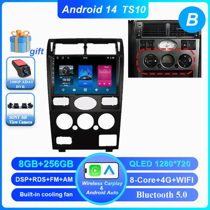 Android 14 Radio Stereo For Ford Mondeo MK 3 2000 2001 2002 2003 2004 2005-2007 Auto Multimedia Player GPS Navigation Bluetooth