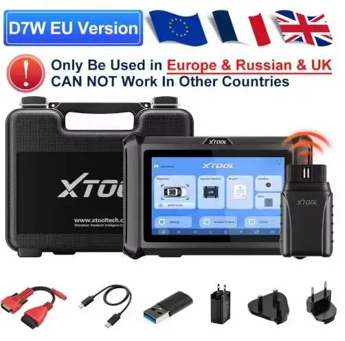 XTOOL D7W Bluetooth Diagnostic Tool All System Automotive Scanner Bi-Directional Control ECU Online Code Built in CAN FD DOIP