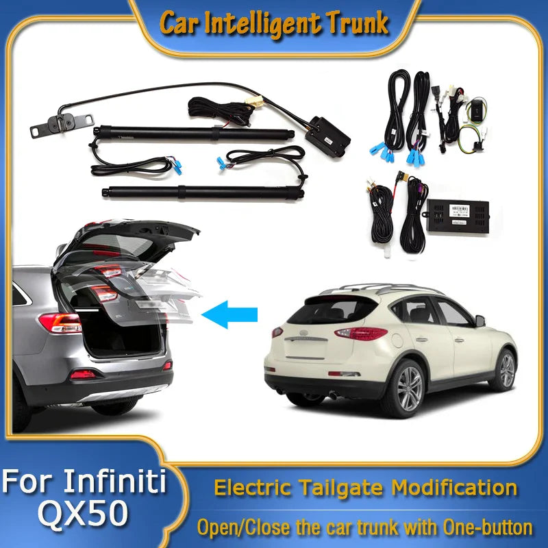 For Infiniti QX50 J50 2013~2017 Car Power Trunk Opening Electric Suction Tailgate Intelligent Tail Gate Lift Strut Modification