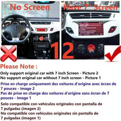 7inch Screen Carplay Android Auto Multimedia Player Audio Autoradio 4G Navigation Head Unit For Citroen C3 DS3 Car Radio Stereo