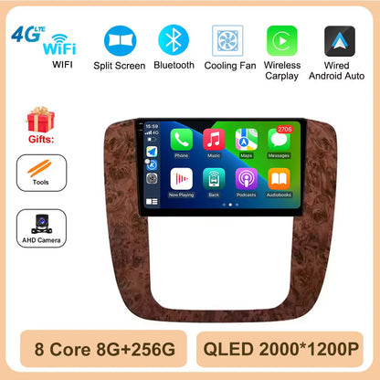 Android 14 for GMC Yukon Chevrolet Tahoe Suburban 2008-2012 Car Radio Multimedia Video Player Navigation Stereo GPS Navi 4G TOOL