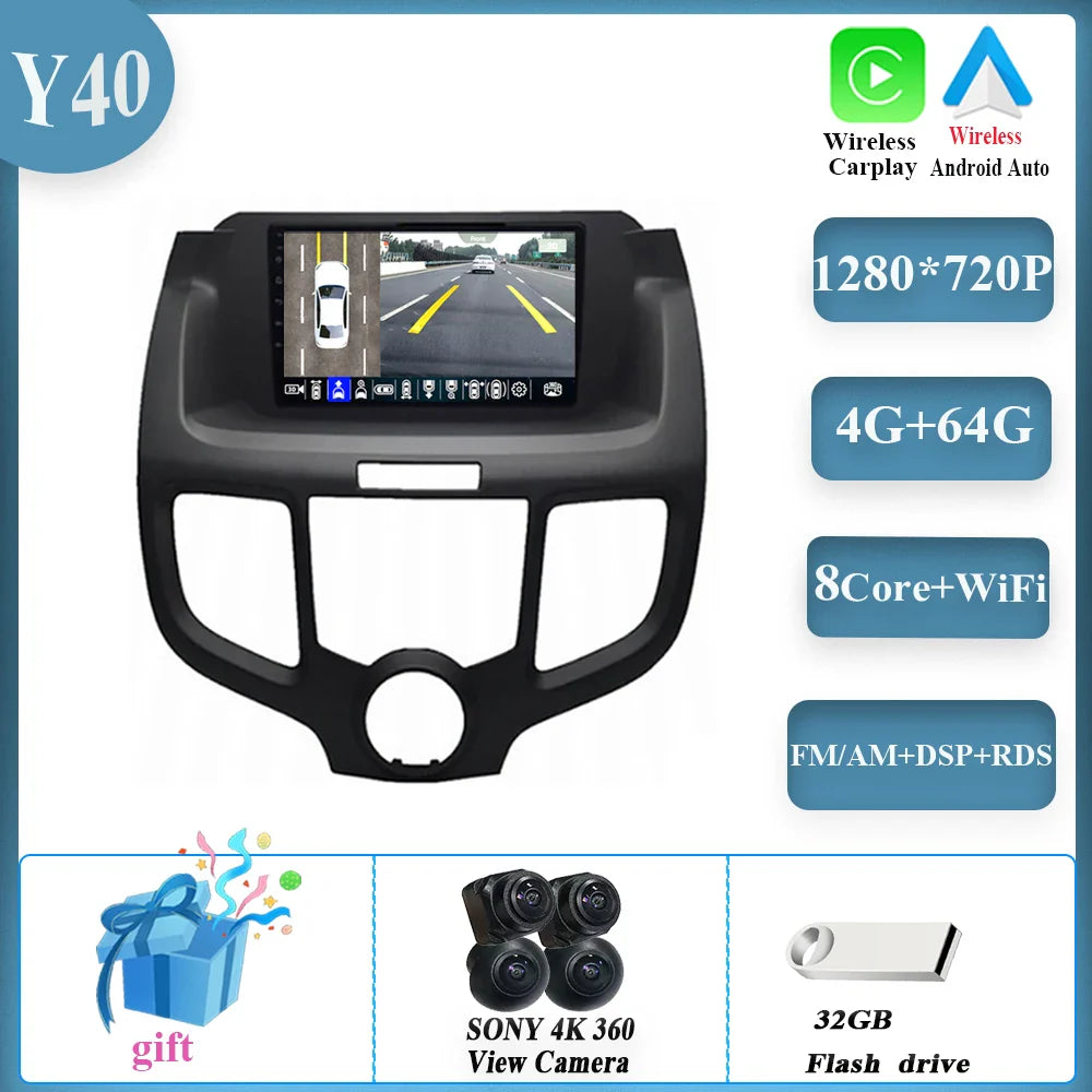 8G+256G For Honda Odyssey RB1 2004 - 2008 Android 14 Car Radio Auto Multimedia Video Player Navigation Stereo GPS DSP No 2 Din