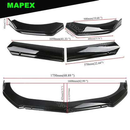 For Infiniti G37 Coupe Front Bumper Lip Spoiler Chin Splitter Body Kits Glossy