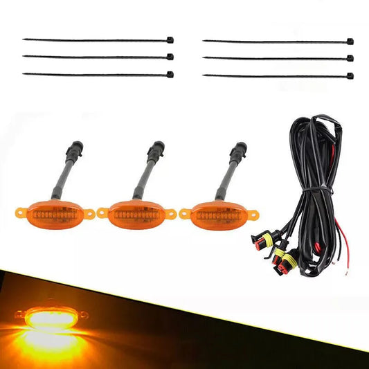 3X For GMC Sierra 2500 HD 11-14 Front Grille LED Light Raptor Style Grill Cover Car Styling Accessories