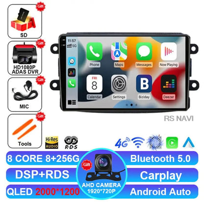 Android 14 For Renault Dacia LOGAN sandero Duster Lodgy Lada Xray Captur Dokker Car Radio Multimedia Navigation Video Player GPS
