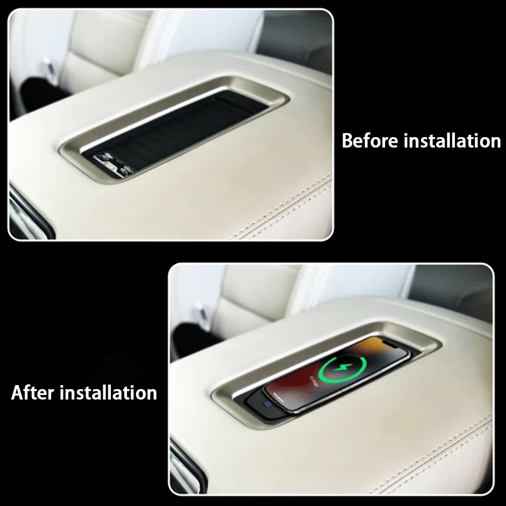 Car Wireless Mobile Phone Charger Center Console Storage QI 18W iPhone fast charge for GMSV HSV Chevrolet Silverado GMC Sierra