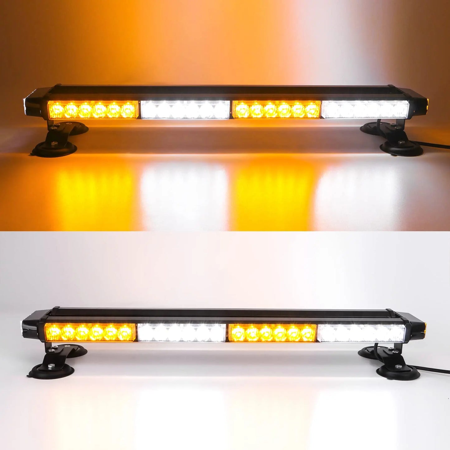 26.5" 54 LED Automotive Rooftop Beacon Light Bar Double Side Emergency Warning Flash Strobe Snow Plow Light Traffic Advisor with
