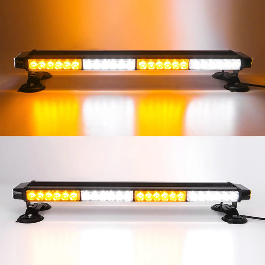 26.5" 54 LED Automotive Rooftop Beacon Light Bar Double Side Emergency Warning Flash Strobe Snow Plow Light Traffic Advisor with