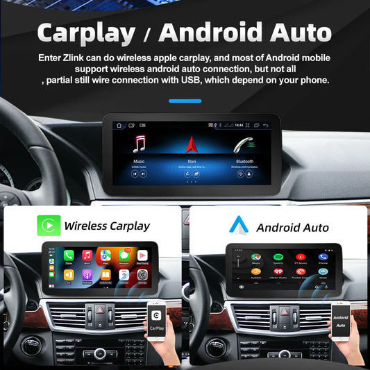 8 Core Android System Car GPS Navi Screen For Mercedes W212 2009-2016 WIFI SIM 8+128GB BT Carplay IPS Screen Multimedia Player