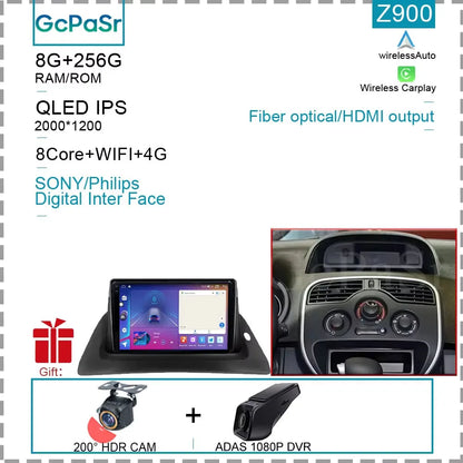 Car Radio Android For Renault kangoo 2008 2009 2010 2011 2012 2013 2014 2015 - 2018 Multimedia Player GPS Carplay Android Auto