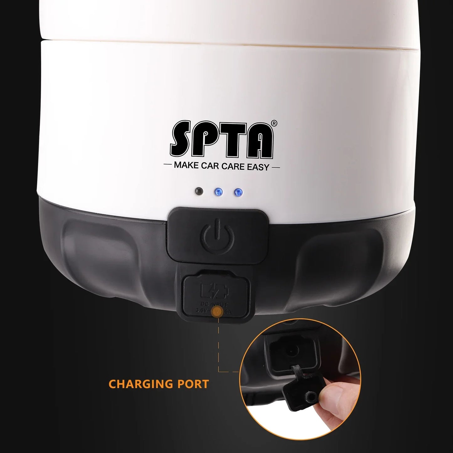 SPTA Cordless Car Wash Sprayer 8.4V 1.8L Foam Spray Special Device Watering Can Manual Pneumatic Corrosion Resistant Acid Alkali power tools