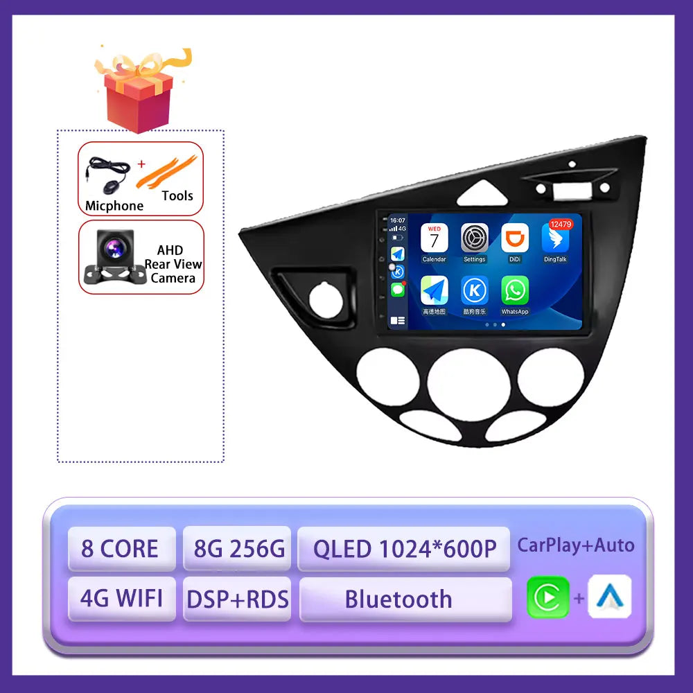 Car Radio 7inch Autoradio for Ford Fiesta 1995-2001 Focus MK1 1998-2004 Multimedia Video Car Radio Player DSP Carplay Android