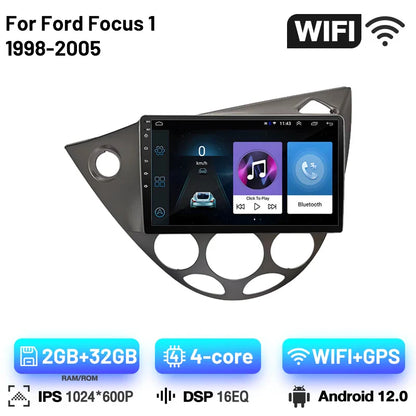 2 Din Android Car Radio For Ford Focus 1 1998 1999 2000 2001 2002-2005 Multimedia Player Carplay Car Stereo Head Unit Radios