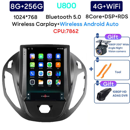 Android 14 Car Radio For Ford B-Max Transit Courier Tourneo 2012 - 2018 Carplay Navigation GPS Carplay Multimedia Player No 2din