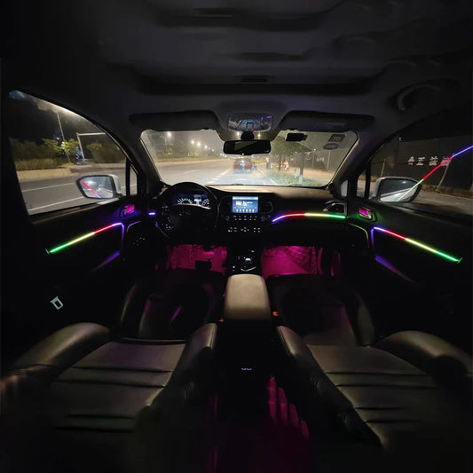 21 in 1 Symphony Car Ambient Light For Audi A3 2013-2020 without Air Vents Dashboard Door Decoration Atmosphere Lamp APP Control