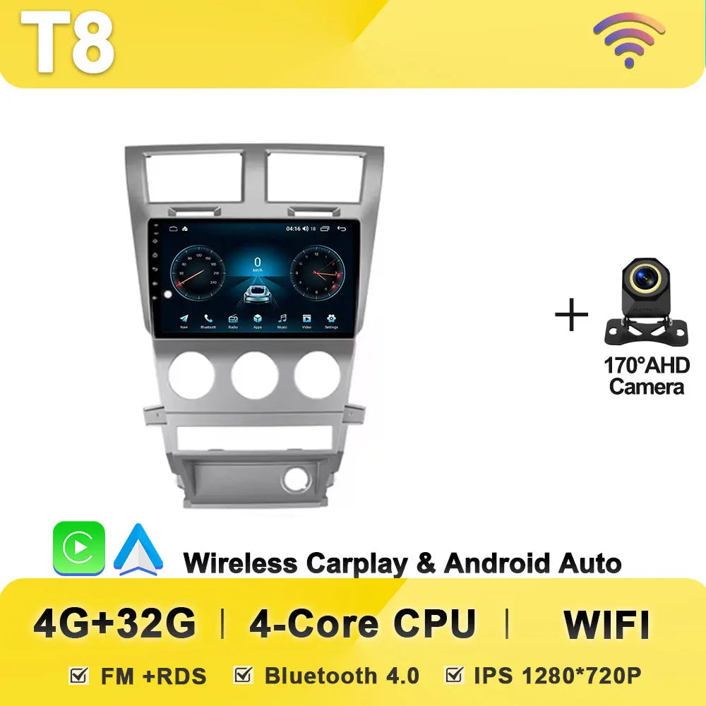 Car Multimedia Radio Player For Dodge Avenger JS 2007 - 2010 For Dodge Nitro 2006 - 2011 Android 14 2din Autoradio BT 5G Wifi