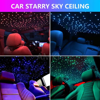 DC12V Car Roof Star Light 10W RGBW Twinkle Car Led Interior Lights Starry Sky Ceiling Bluetooth APP Control Led Fiber Optic lamp