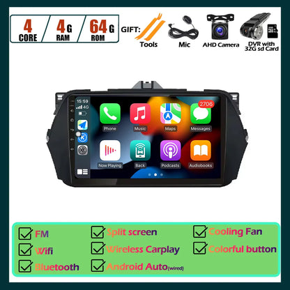 Android OS Car Radio Touch Screen For Suzuki Alivio Ciaz 2014 2015 - 2019 Multimedia Player Navigation GPS Carplay Tools 8Core