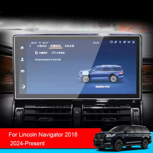 Car GPS Navigation Screen Protect Tempered Film For Lincoln Navigator 2018 2024-Present Dashboard Display Sticker Accessory