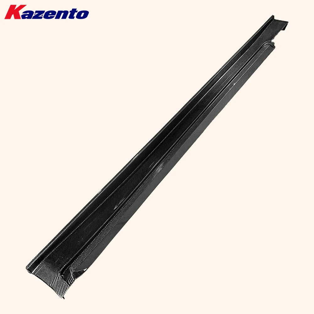 For Infiniti Q50 2013-24 KZ Style Carbon Side Skirts with Wider Line Replacement