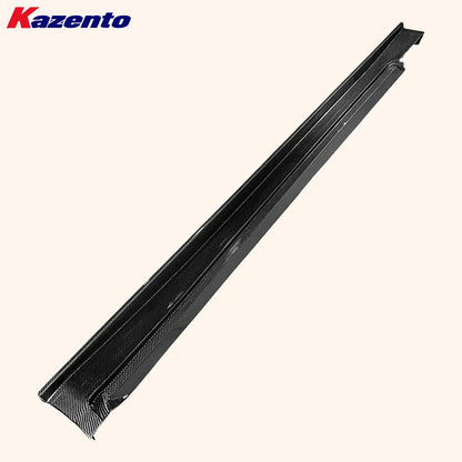 For Infiniti Q50 2013-24 KZ Style Carbon Side Skirts with Wider Line Replacement