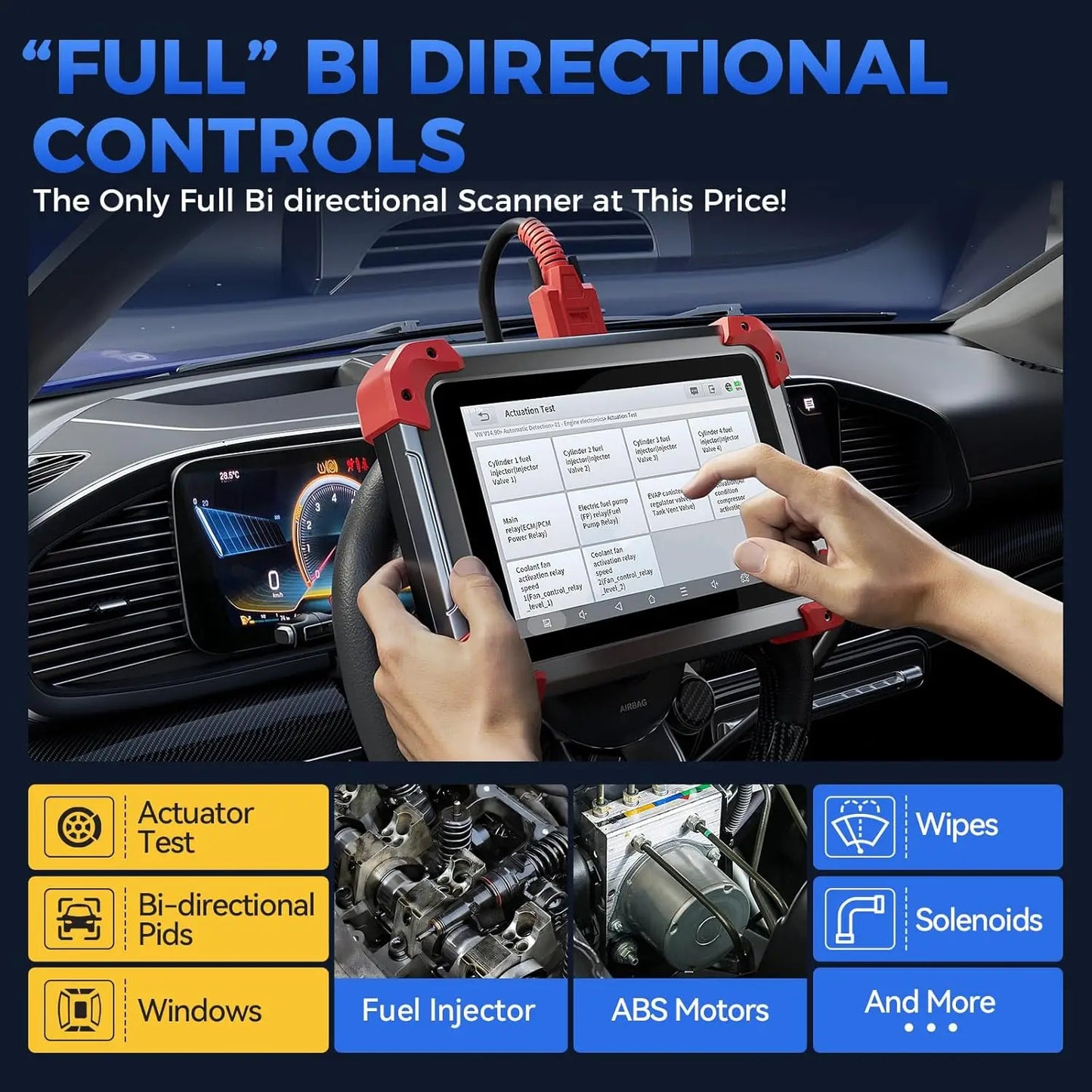 XTOOL D7 V2.0 OBD2 Scanner Automotivo Car Diagnostic Tool OBD 2 Scanner Active Test Code Reader Key Programming Tool 36+ Reset