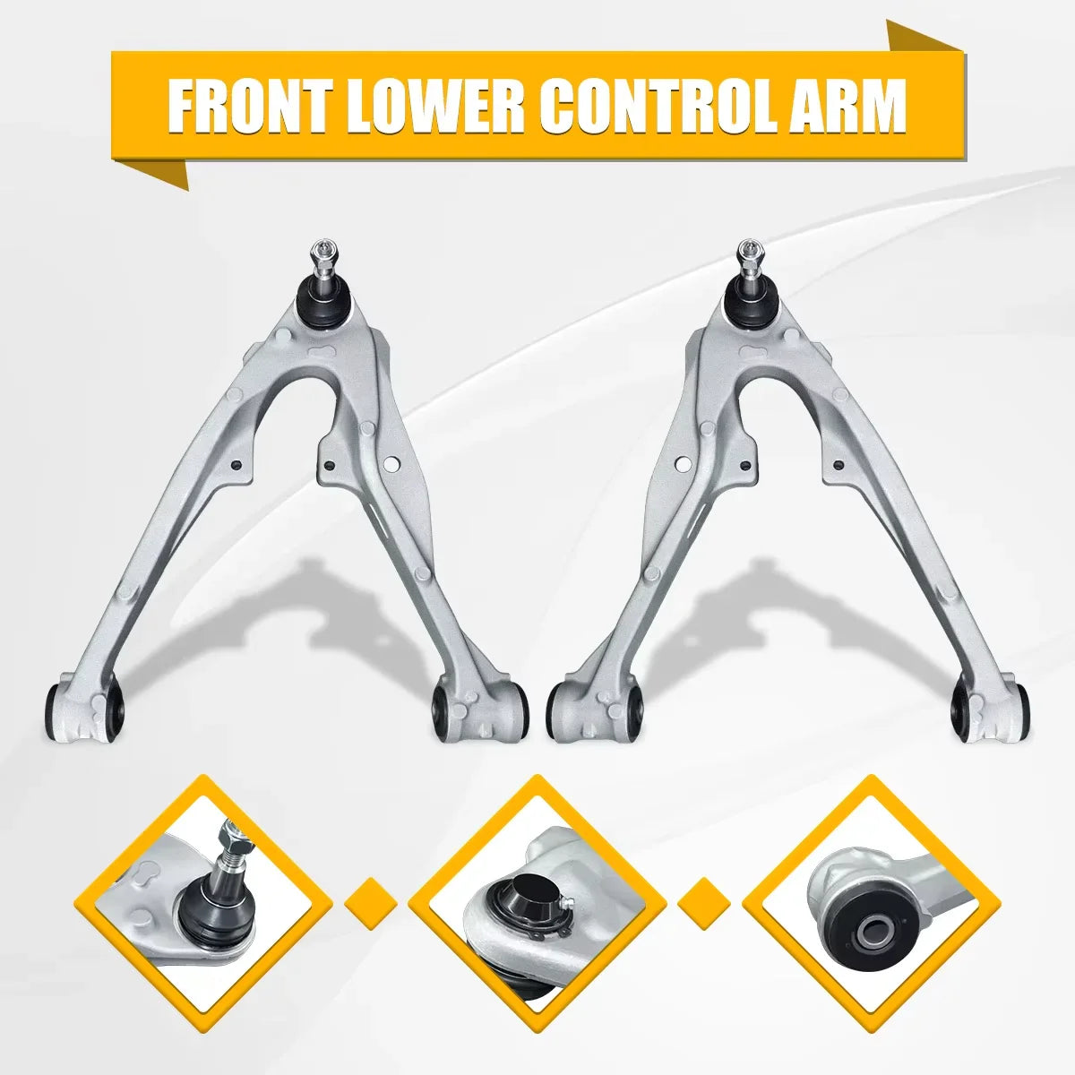 Svenubee 4Pcs Front Upper Lower Control Arms Suspension Sets for Cadillac Escalade Chevrolet Silverado 1500 GMC 2014 2015 2016