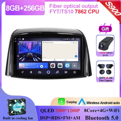For Renault Koleos 2008 - 2016 Android Car Stereo Unit Multimedia Radio Video Player GPS Wireless Carplay Android Auto No 2din