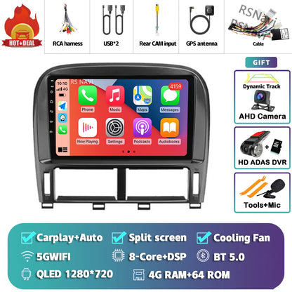 Android 14 Carplay Auto Car Radio Multimedia Player For Lexus LS430 XF30 LS 430 2000 - 2006 DSP Autoradio Stereo 2din Head Unit