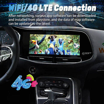 Android For Dodge Challenger Charger SRT Hellcat 2010-2024 Car Radio Video Multimedia Player Stereo GPS Navigation Head Unit DSP