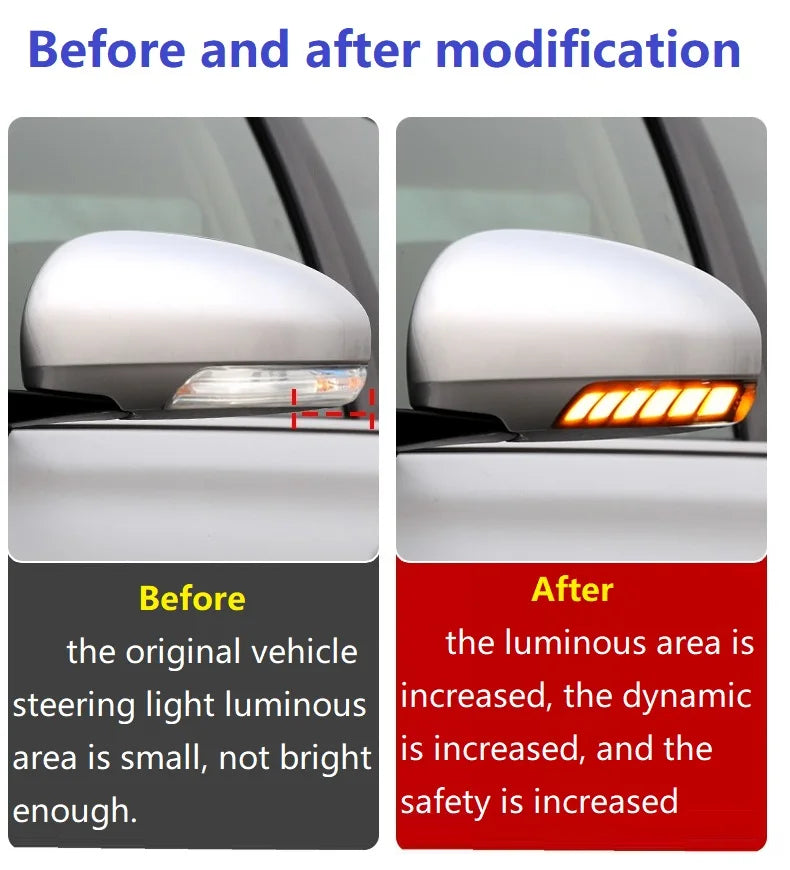 FOR Prius Wish Myvi Crown REIZ  Side Mirror Signal Blinker dynamic blue light white light yellow fluorescent lamp welcome light