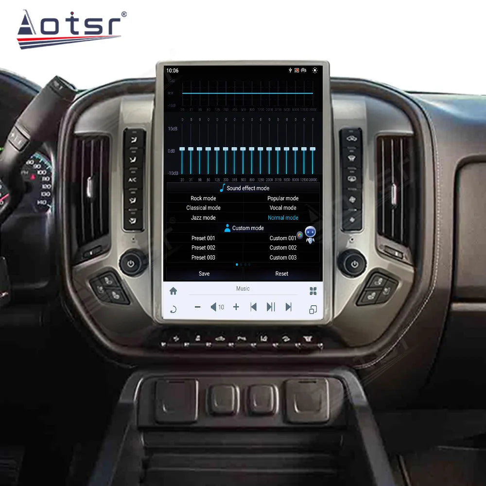 For Chevrolet Silverado 2013-2019 GMC SIERRA 2014-2020 audio 2 din android receiver tesla style auto multimedia DVD play GPS