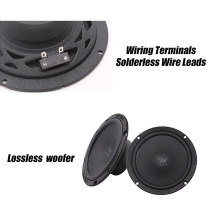 6.5 Inch Two Way Speaker Car Speaker Set 4 Ohms RMS 60W MAX 250W High Quality Car Audio Universal Modification Car Speaker Kit