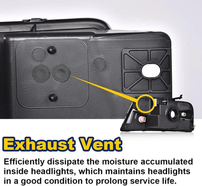 Headlights Compatible with 2004-2008 Ford F150/2006-2008 Lincoln Mark LT (NOT For 2004 F150 Heritage/Flareside Beds Models) Left