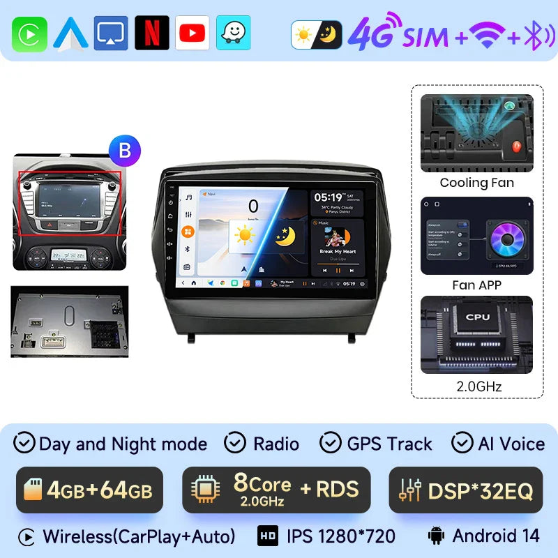 JIUYIN  Android 13 Car Radio For Mercedes Benz M-Class W164 GL-Class X164 ML GL 2005-2012 wireless CarPlay Android Auto 2din DVD